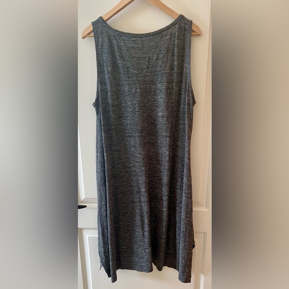 Eileen Fisher Charcoal Organic Linen Dress - Picture 2 of 11